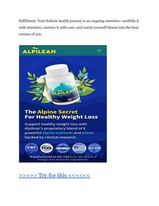 Understanding Holistic Health Pdf