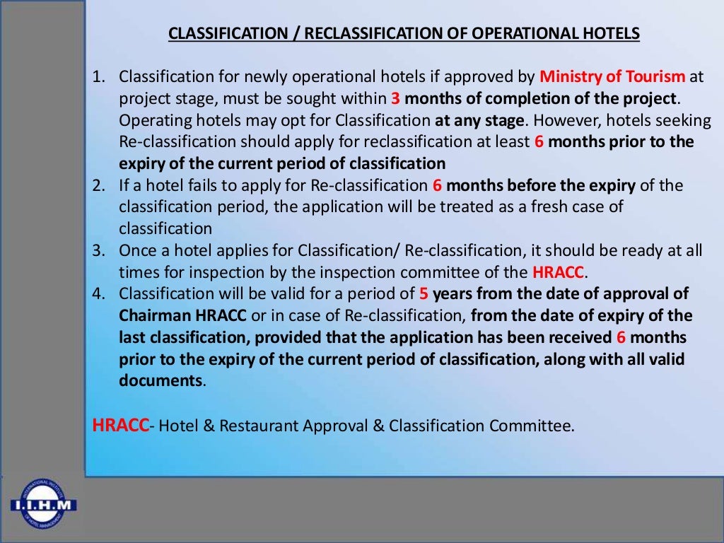 Understanding Hotel Classification Guidelines ppt