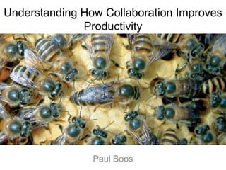 Understanding How Collaboration Improves
Productivity
Paul Boos
 