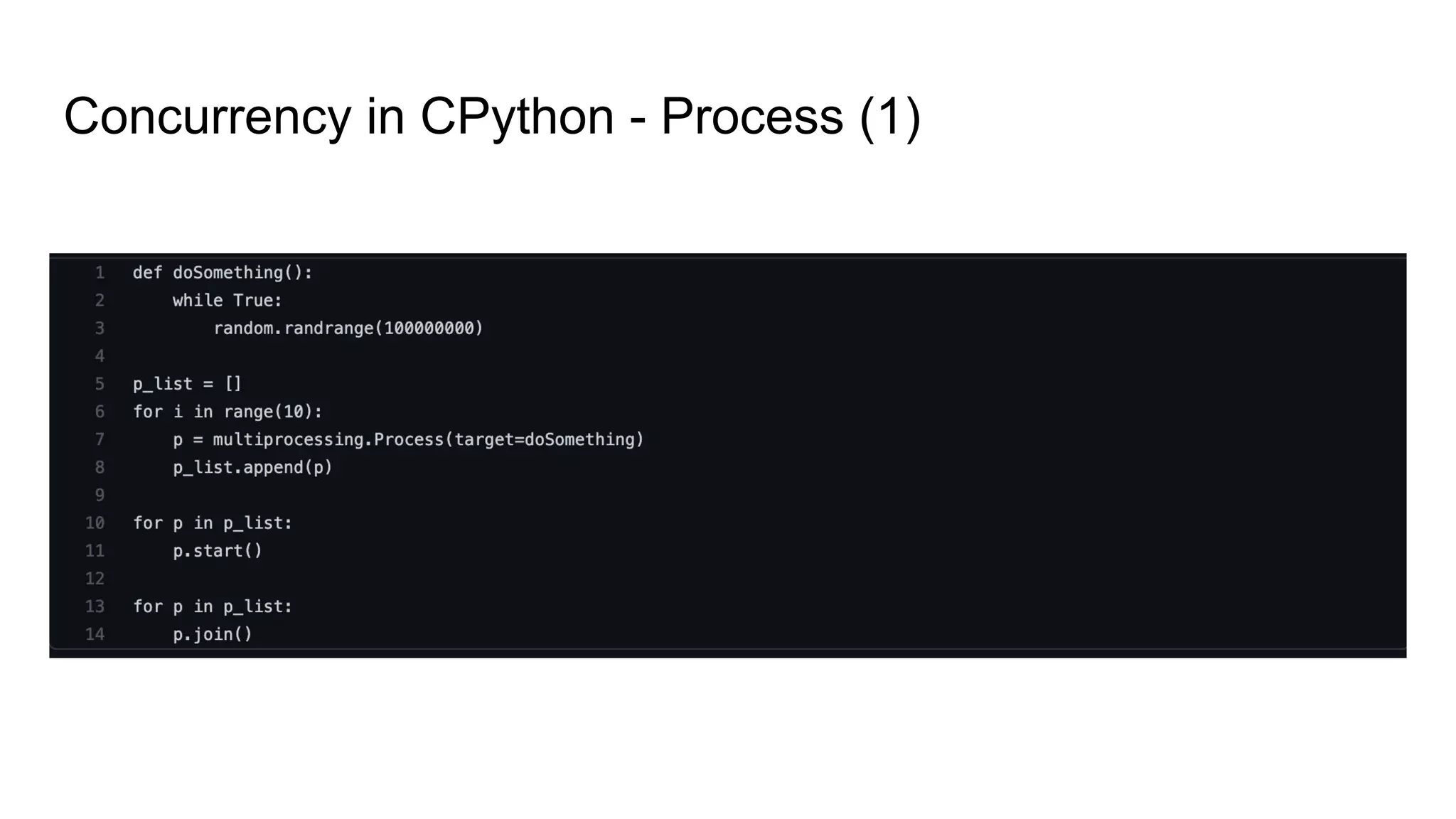 Concurrency in CPython - Process (1)
 
