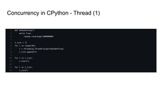 Concurrency in CPython - Thread (1)
 
