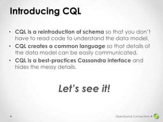 Understanding How CQL3 Maps to Cassandra's Internal Data Structure | PPTX