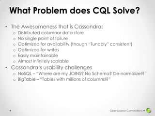 Understanding How CQL3 Maps to Cassandra's Internal Data Structure | PPTX
