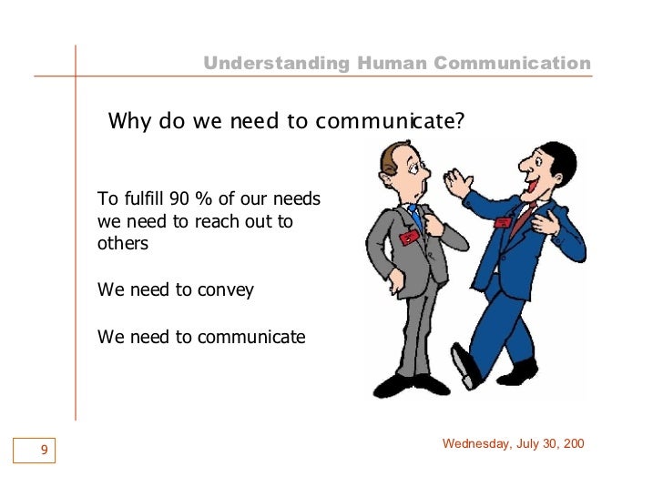 Why do people need communication?