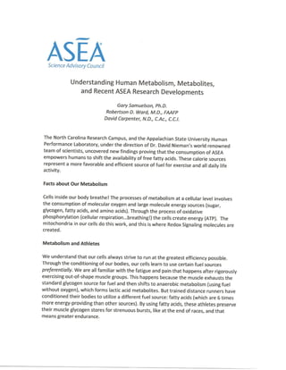 Understanding Human Metabolism And Asea Research Developments
