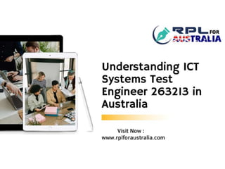 Understanding ICT Systems Test Engineer 263213 in Australia