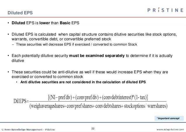 anti diluted option plan stock