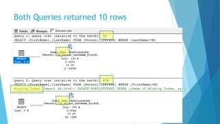 Both Queries returned 10 rows
 