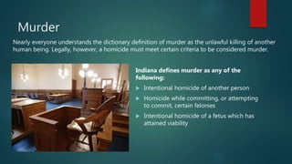 Understanding Indiana's Homicide Laws
