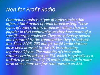 Radio AireThe owner of the station is Bauer Radio. 96.3 Radio Aire is the Big City radio station for Leeds and the surrounding area. The station was launched in September 1981, and has won many awards including Sony Gold for their afternoon show. Radio Aire is unashamedly Leeds, the only local station dedicated to the city. The radio station has around 160, 000 listeners.http://www.radioaire.co.uk/about-radio-aire/