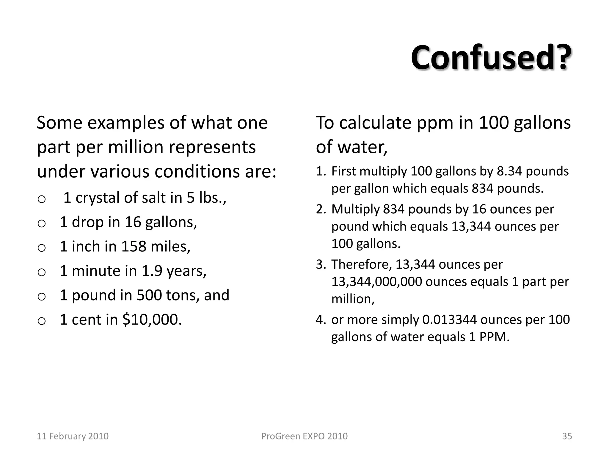 Filtration2511 February 2010ProGreen EXPO 2010