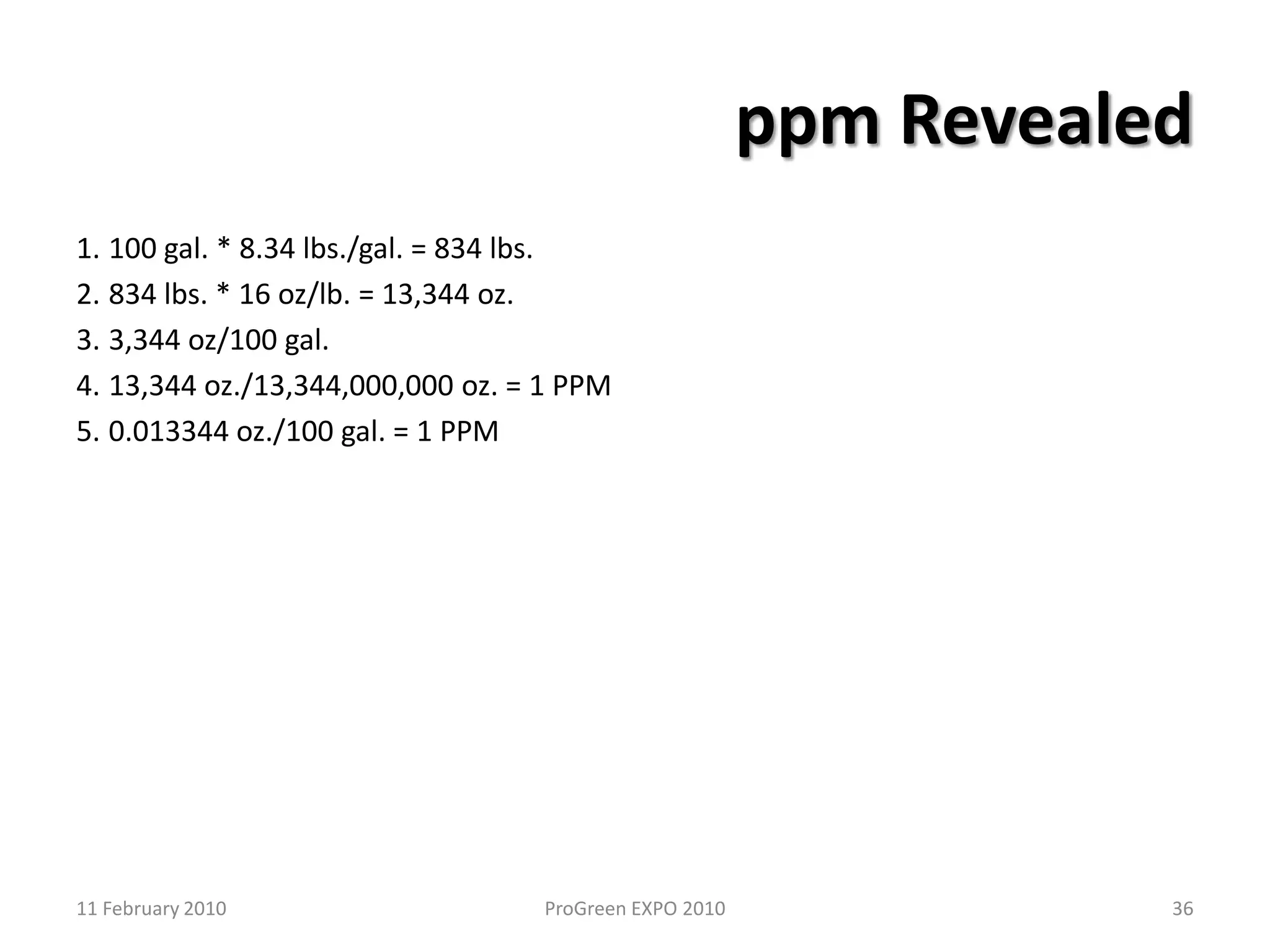 Water hammerMany injectors are made of ABS plasticOver time these may become brittle¼ - turn valves increase water hammerWater hammer arrestors will prolong the life of your injectorPlace the arrestor between your valve and your injector (outlet side)2611 February 2010ProGreen EXPO 2010Water hammer is the energy that is in water traveling in one direction. When a valve abruptly closes,  the ricocheting water increases up to four times the original pressure.