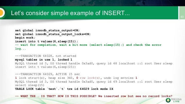 Mysql lock mode s Mysql lock mode s