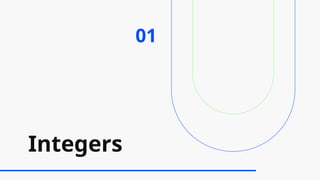 Integers
01
 
