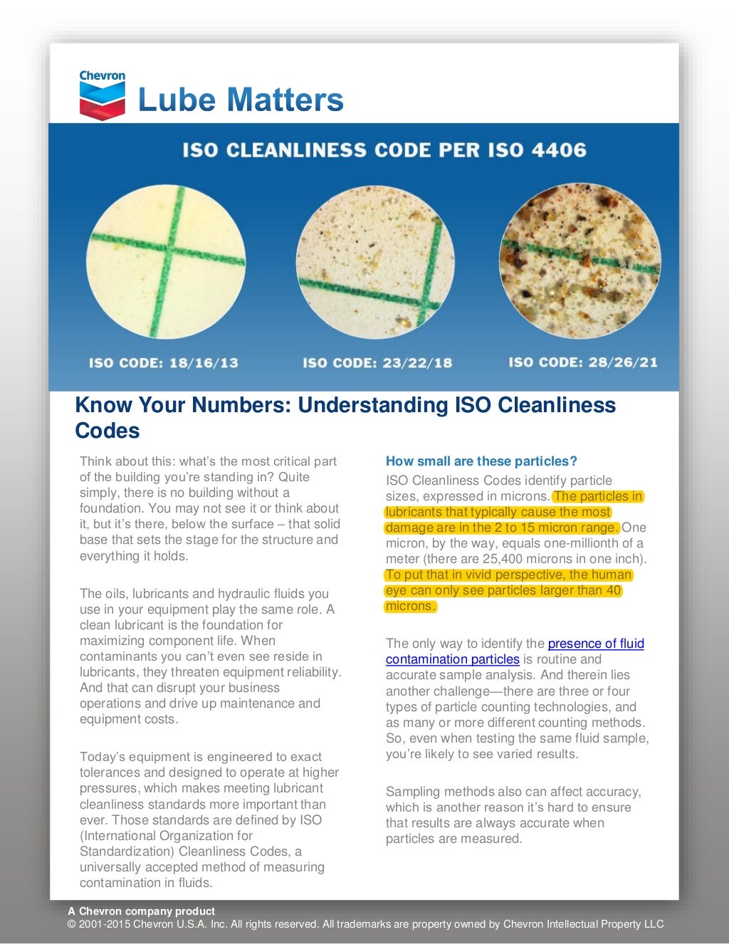 Iso Cleanliness Code : Understanding ISO Cleanliness Codes – UGHAG
