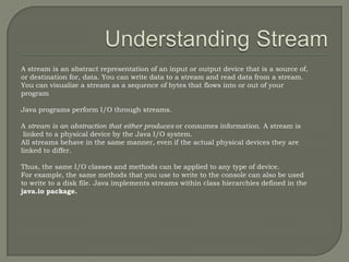 Understanding java streams | PPTX