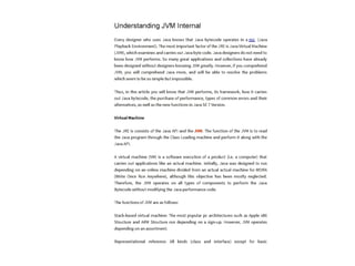 Understanding jvm internal