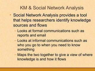 Knowledge Network Analysis Understanding Knowledge Management concept 2.pptvery important slides | PPT