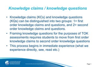 Understanding Knowledge Questions 2014.pptx