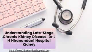 Understanding Late-Stage Chronic Kidney Disease: Dr L H Hiranandani Hospital Kidney