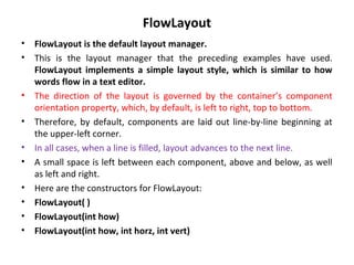 Understanding layout managers | PPT