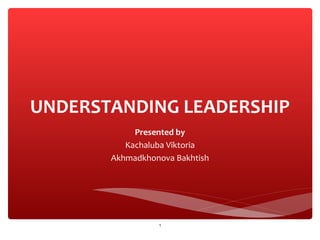 Understanding leadership | PPT