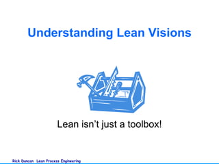 Lean isn’t just a toolbox! Understanding Lean Visions 