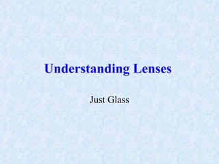 Understanding Lenses   Just Glass 