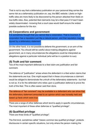 Understandinglibel ao6 | PDF