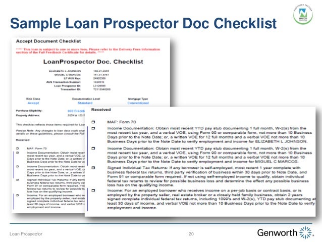 genworth financial slides for understanding freddie macs loan prosp verbal voe form