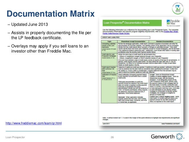 Genworth Financial Slides For Understanding Freddie Mac S Loan Prosp