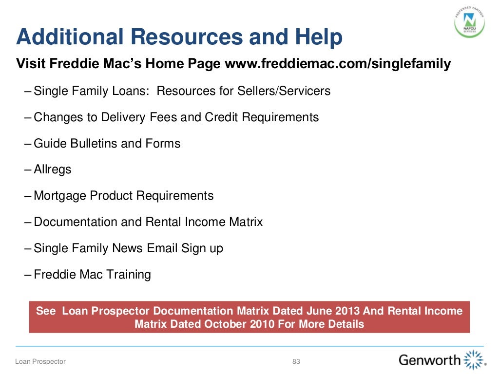 Genworth Financial Slides for Understanding Freddie Mac’s Loan Prosp…