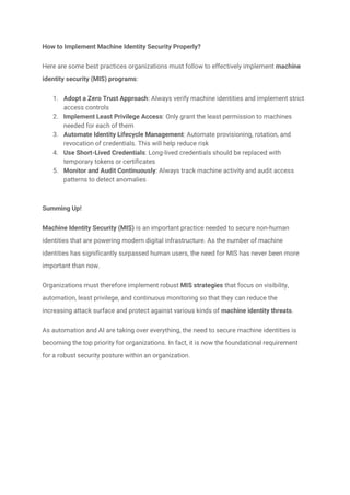 Understanding Machine Identity Security (MIS) in Modern ...