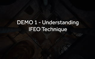 Understanding Malware Persistence Techniques by Monnappa K A