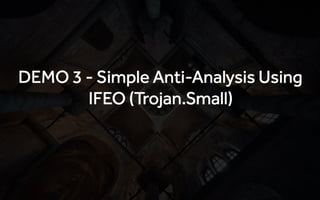 Understanding Malware Persistence Techniques by Monnappa K A