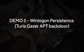 Understanding Malware Persistence Techniques by Monnappa K A