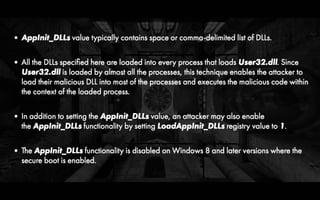 Understanding Malware Persistence Techniques by Monnappa K A