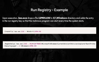 Understanding Malware Persistence Techniques by Monnappa K A
