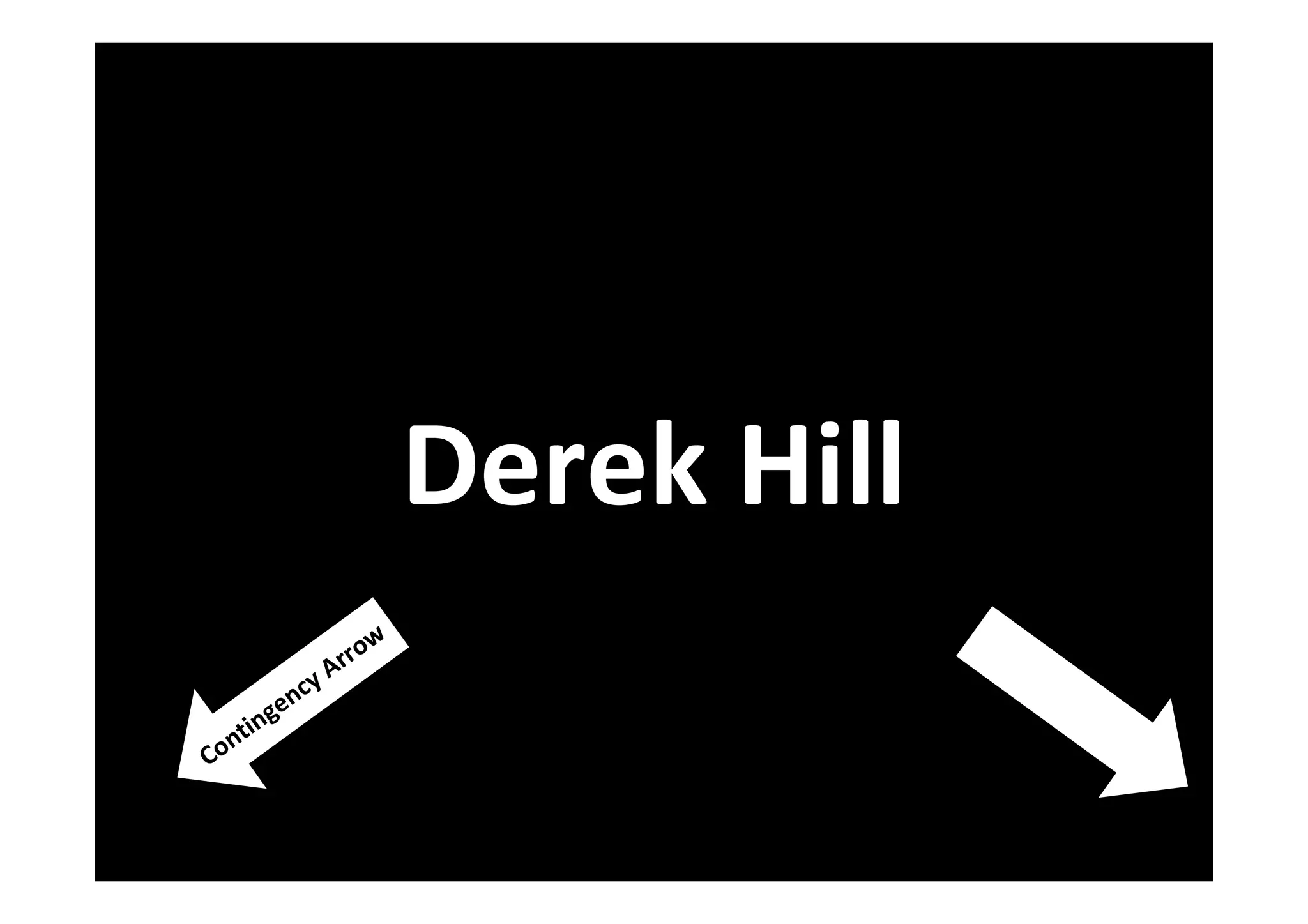 Derek Hill
                     w
                A rro
           cy
       g en
   ntin
Co
 