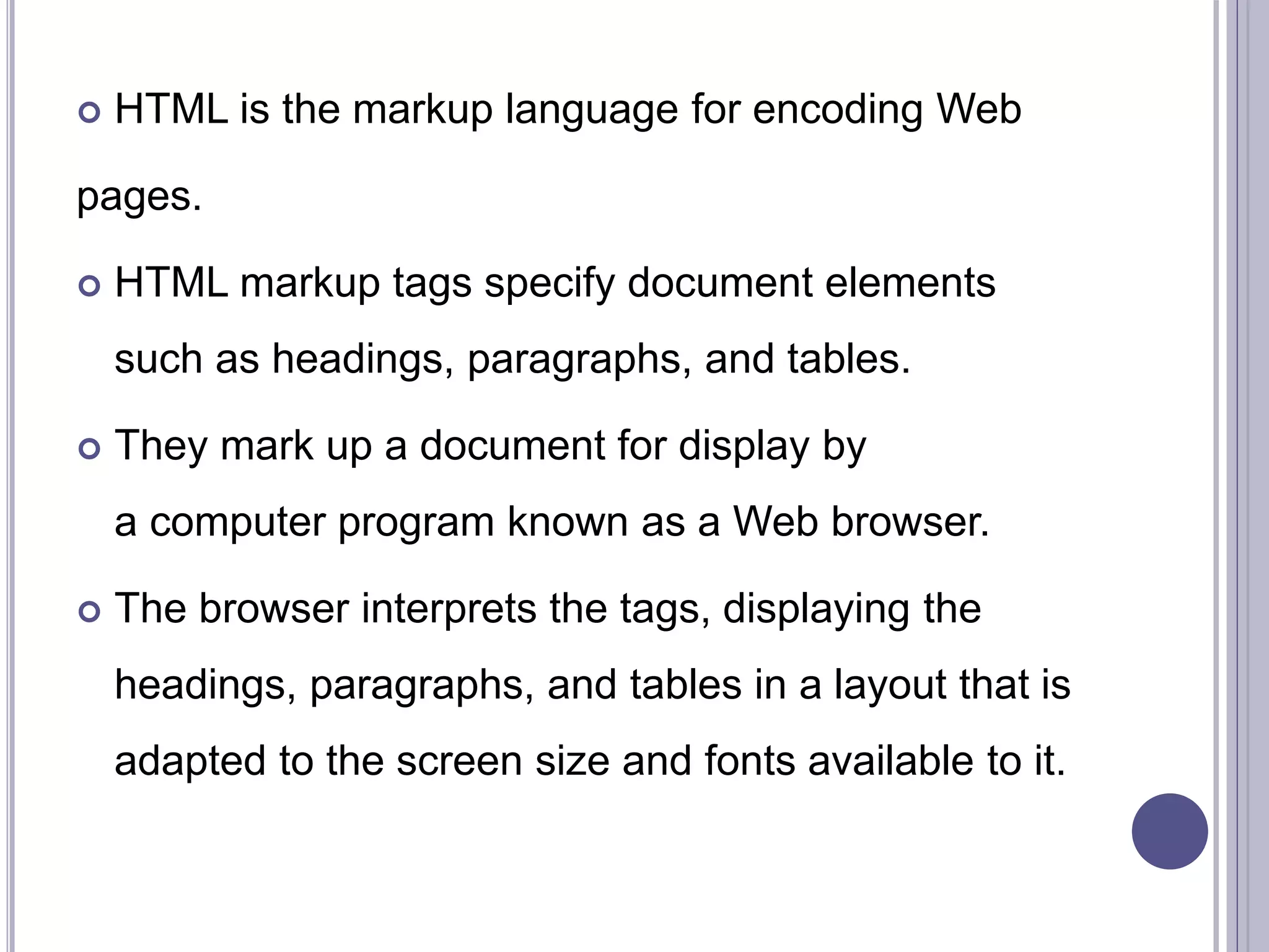 UNDERSTANDING MARKUP LANGUAGES.pptx | Web Design and HTML | Internet