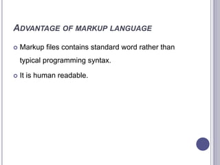 UNDERSTANDING MARKUP LANGUAGES.pptx | Web Design and HTML | Internet