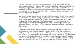 Understanding Memory Loss and Dementia During Aging | PPTX