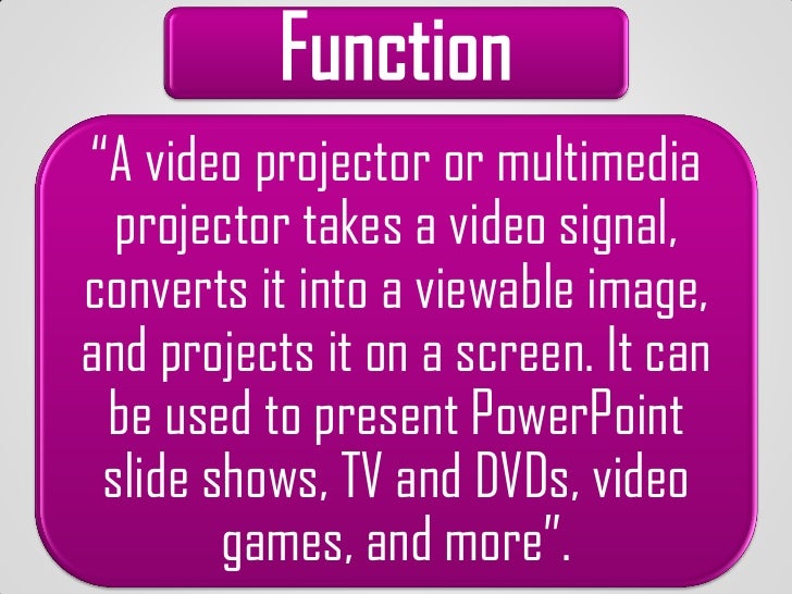 Understanding multimedia projectors.