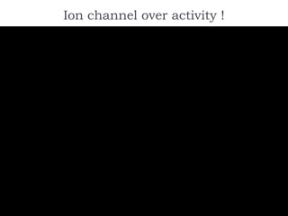 Ion channel over activity !
 