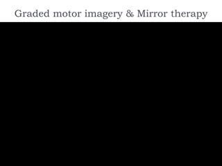 Graded motor imagery & Mirror therapy
 