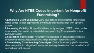 Understanding NTEE Codes: A Guide for Nonprofit Fundraising | PPTX