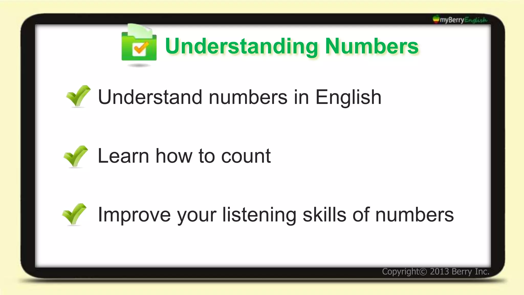 Understanding numbers - 数字を理解する | PPTX