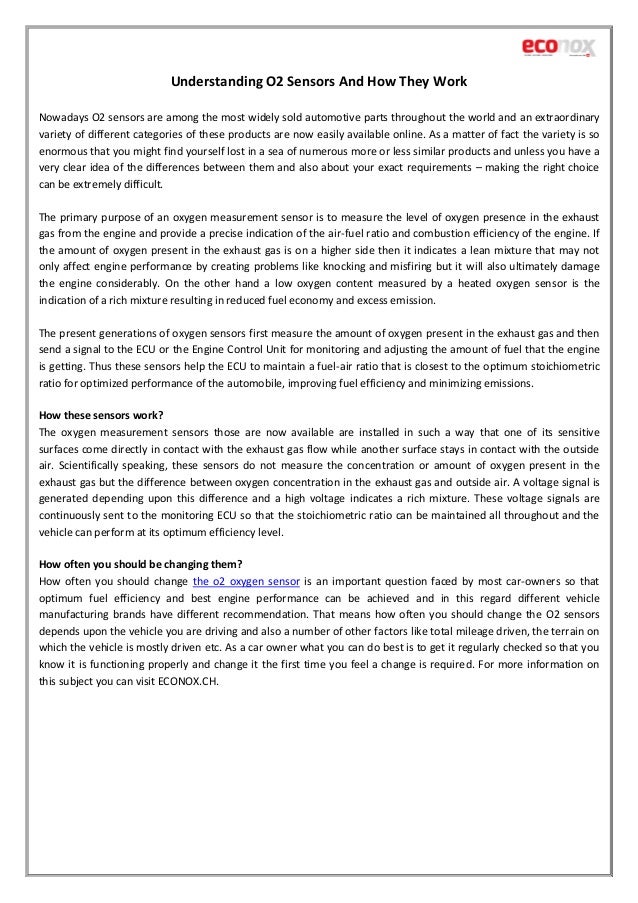 Understanding O2 Sensors And How They Work