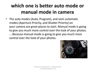 Understanding of Camera and Photography Basics | PDF