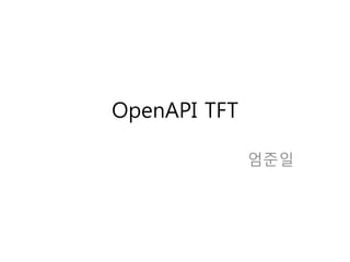 OpenAPI TFT
엄준일
 